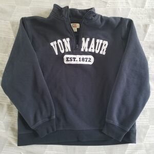 Cutter & Buck Von Maur Logo Cotton Quarter Zip Sweatshirt Navy Women's Large